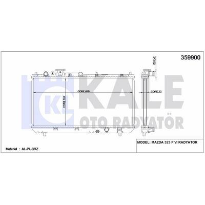 Motor Su Radyatoru Mazda 323 1998> Manuel Vites (680×325×28) KALE 359900