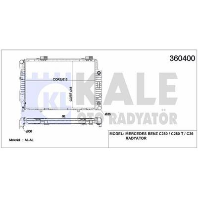 Motor Su Radyatoru C-Class W202 93>00 S202 97>01 KALE 360400