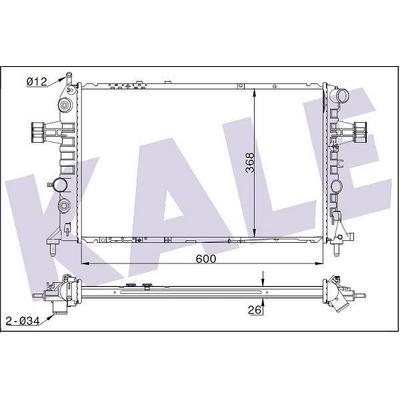 Motor Su Radyatoru Brazing (Otomatik) Astra G Zafira A X16Xel Z16Xe 98> 10 KALE 363700