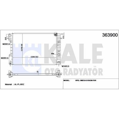 Motor Su Radyator X20Xev Omega B A / T (Brazing) KALE 363900