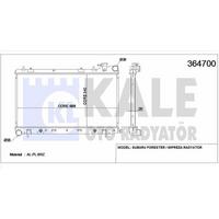 Motor Su Radyatoru Impreza Forester 96>01 Otomatik (685×345×23) KALE 364700