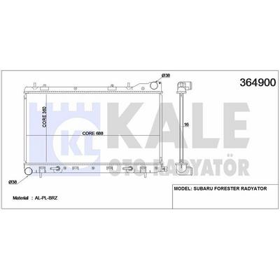 Motor Su Radyatoru Forester 2 0 Turbo Awd 01>05 Otomatik (668×360×12) KALE 364900