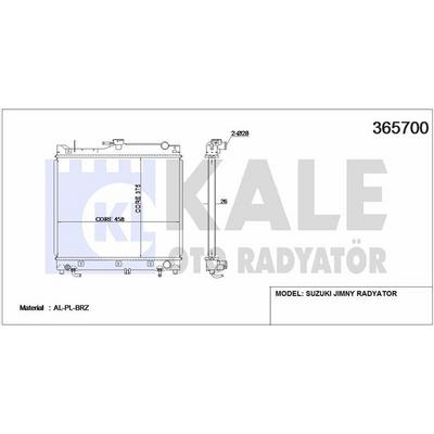 Motor Su Radyatoru Jimny 01> Otomatik (375×457×27) KALE 365700