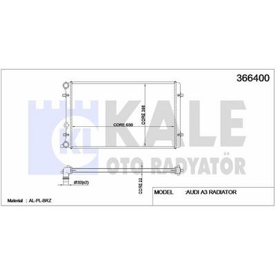 Motor Su Radyatoru (Brazing) Golf Iv Bora Octavia 1 6 Akl Bcb Bfq 97>05 KALE 366400