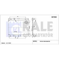 Motor Su Radyatoru Toyota Yaris 1.0 1.3 2006-> (Manuel Vites) (350×478×16) KALE 367000