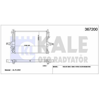 Motor Su Radyatoru Volvo S60 I 00> 2.0T 2.3T 2.4D 2.4I 2.5T At S70 00> At S80 I 98> At Xc70 00> At KALE 367200