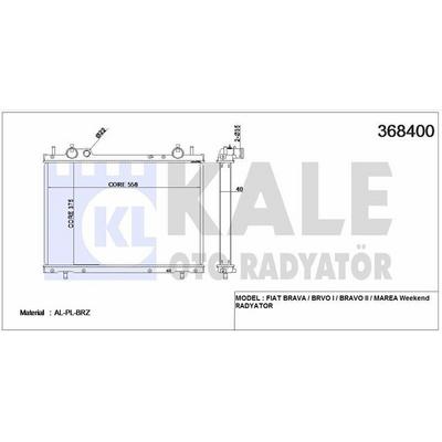 Motor Radyatoru Brava Bravo Marea 1 9 Td Jtd 96>01 KALE 368400