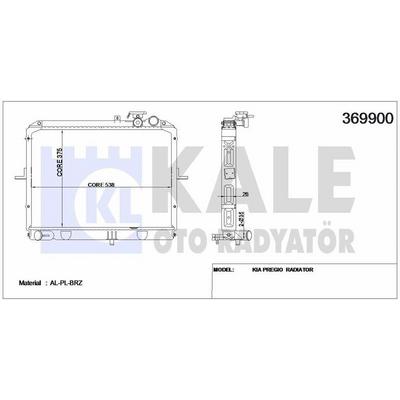 Motor Su Radyatoru Kia Bongo Pregio 97> (375×528×26) KALE 369900