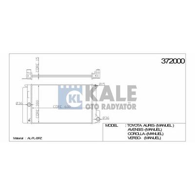 Motor Radyatoru Auris (Manuel) Avensis (Manuel) Corolla (Manuel) Verso (Manuel) 600×378X KALE 372000