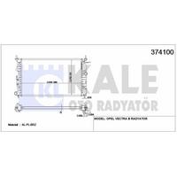 Motor Su Radyatoru M.T Vectra B X25Xe 608×358×22 KALE 374100