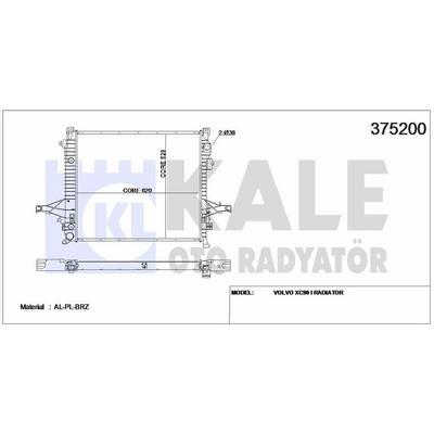 Motor Su Radyatoru Volvo Xc90 I (At)  620×528×42 05>14 KALE 375200