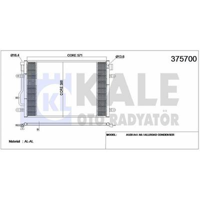 Klima Radyatoru Audi A4 A6 1 8T 1 9Tdi / 2 5Tdi 01>06 KALE 375700