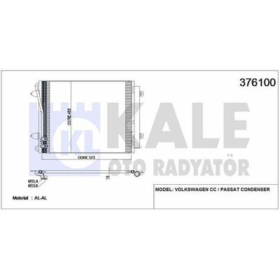 Klima Radyatoru Passat 06>11 Cc Vii 1.4 1.8 2.0Tsi 3.2 3.6Fsi 05>16 KALE 376100