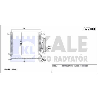 Klima Radyatoru Aveo Kalos T200 T250 (560×457.5×18) KALE 377000