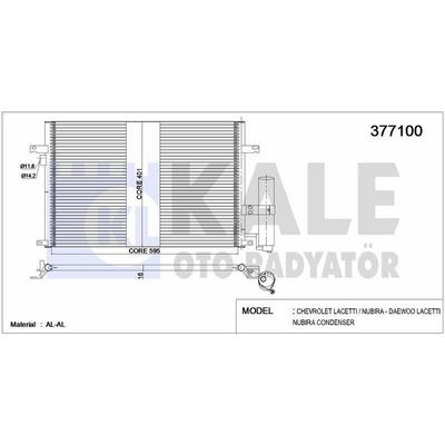 Klima Radyatoru Lacetti Nubira 05> (640×400×16) KALE 377100