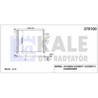 Klima Radyatoru Hyundai Accent 1.3 2000-2005 (424×364×17) KALE 379100