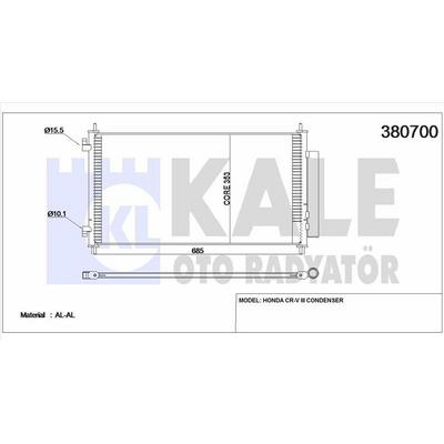 Klima Radyatoru Honda Crv Iii 2.0 2.4 2007> (705×364×16) KALE 380700