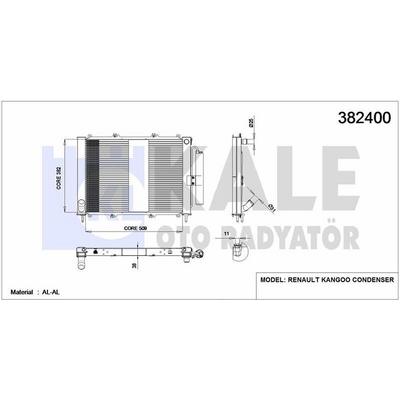 Motor Radyatoru+Klima Radyatoru Kangoo 1 9Dci 1 5 Dci 03> KALE 382400