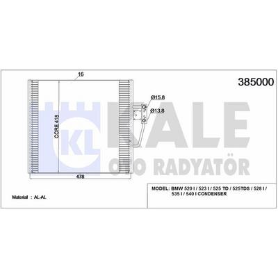 Klima Radyatoru Bmw M51 M52 M62 E39 96>04           KALE 385000