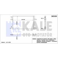 Klima Radyatoru Astra J Insignia Zafira C Cruze 1.4 / 1.6 / 1.7 / 2.0 KALE 385300