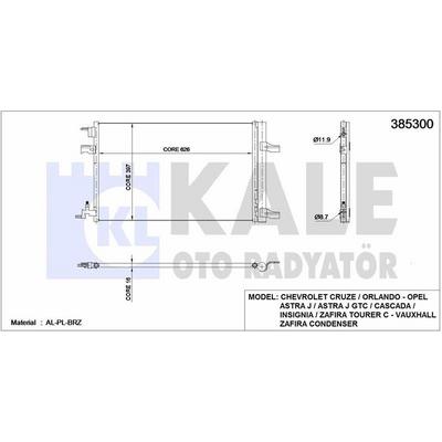 Klima Radyatoru Astra J Insignia Zafira C Cruze 1.4 / 1.6 / 1.7 / 2.0 KALE 385300