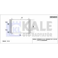 Klima Radyatoru (Kondanser) P307 C4 2.0Hdi 8V / 16V 01>Olcu: (540×358×16) KALE 385600