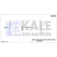 Klima Radyatoru Focus Ii 03>11 Focus Ii C Max 04>11 1.6Tdci / 2.0Tdci KALE 386100