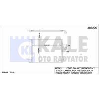 Klima Radyatoru Mondeo Iv S Max 07 /> Galaxy 1.6 / 1.8 / 2.0 / 2.0Tdci 07 /> Landrover Freelander 2.2Tdci Volvo S60 S80 Ii V60 V70 Iii Xc70 Ii 2.5 / 3.2 KALE 386200