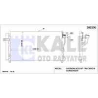 Klima Radyatoru (Kondanser) Hyundai Accent Era Benzinli 2006-> (634×348×16) KALE 386300