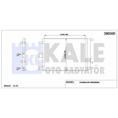 Klima Radyatoru Komple Hyundai I20 1.2 1.4 2008> (359×328×16) KALE 386500