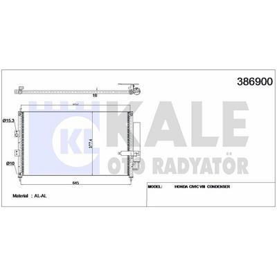 Klima Radyatoru Honda Civic Vii 2006 2012 (653×378×16) KALE 386900