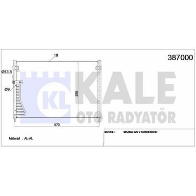 Klima Radyatoru  626 V 570×358×18 KALE 387000