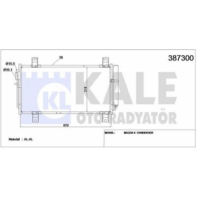 Klima Radyatoru Mazda 6 2008 2013 KALE 387300