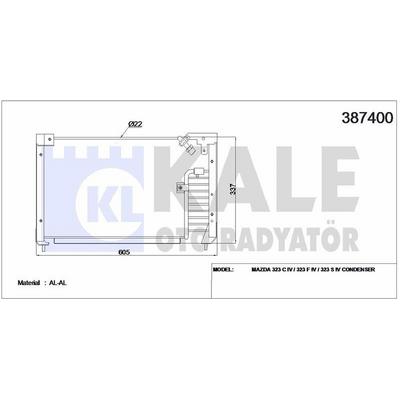 Klima Radyatoru Mazda 323 1990 1994 KALE 387400