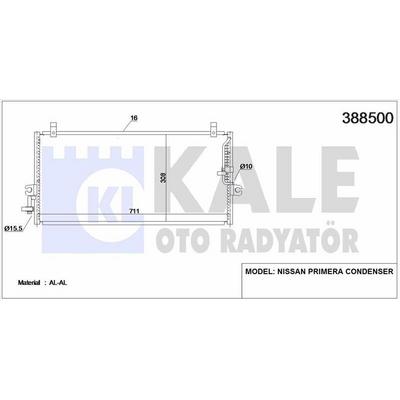 Klima Radyatoru Nissan Primera 1996> P11 Kasa (711×308×16) KALE 388500