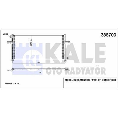 Klima Radyatoru Nissan Pickup D22 98-> 710×328×20 KALE 388700