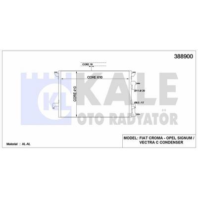 Klima Radyatoru Vectra C Signum Y20Dth Y22Dtr KALE 388900