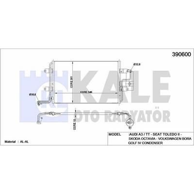 Klima Radyatoru Audi Bora Golf Octavia 1.4I 16V 98> KALE 390600