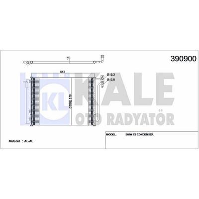 Klima Radyatoru Bmw M54 M57 N  X5 E53  KALE 390900