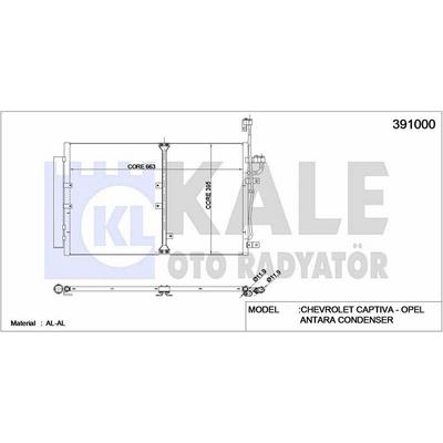 Klima Radyatoru Captiva 07> 10 Antara 07> (Kurutucu Ile) / (636×396×17) KALE 391000