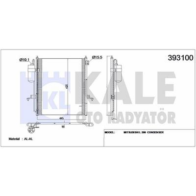 Klima Radyatoru Mitsubishi L 200 06>11 (463×513×16) KALE 393100