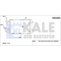 Klima Radyatoru Astra H <09 Zafira B Z13Dth A17Dtr A17Dtj Z19Dt Z19Dth Z20Leh (520×331×12 KALE 393500