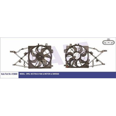 Radyator Fan Motoru+Davlumbaz Komple Vectra B 240 / 160W 390Mm KALE 419000