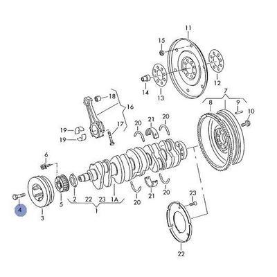 Krank Kasnagi Transporter T4 Volt Lt35 2 4D 2 5 Tdi Crafter 2 5 Tdi (Anj Acv Apa Aat Aab Agx) (1 Adet Pullu Civata M18×1 5×110 N 90498002) KENTPAR K101 1S