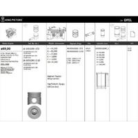 Motor Piston+Segman Master 2.5 Dci-Movano 2.5Cdti (G9U) 115Hp Euro3 (89.00Mm) / (Std) Riken Segmanli KINGPISTON 18-3050290