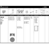 Motor Piston+Segmani ( Riken )  86 00+Stdmm Cap Omega Kadett Ascona Vectra Zafira Astra Z22Se 2.2 I 16V KINGPISTON 18-3010710