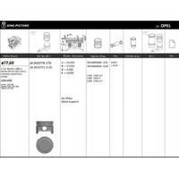 Motor Piston+Segmani ( Riken )  77 60+0 50Mm Cap Astra 1 4I 16V Corsa Cdx 1 4I 16V Tigra1 4I 16V X14Xe 4 Sil. Benzinli 1389 Cc-66 Kw (90 Ps) 10 5:116 V-E KINGPISTON 18-3010773