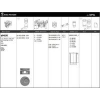 Motor Piston+Segmani ( Riken )  84 80+0 50Mm Cap Astra Kadett Omega Vectra 18E-18Sv R 4 Benzin  1796 Cm³-63 85 Kw (86 115 Ps) KINGPISTON 18-3010593