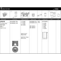 Motor Piston+Segmani ( Riken )  73 70+Stdmm Cap Fiesta V 1.4 Tdci Dv4C  Euro 5 4 Sil. Dizel 1398Cc-68 Hp 50 Kw KINGPISTON 18-2550160