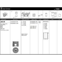 Motor Piston+Segmani ( Riken )  82 50+Stdmm Cap Transit Connect 1.8 Tdci Rwpa-Rwpc-Rwpd 4 Sil. Dizel 1753Cc-70 Kw (90 Ps) KINGPISTON 18-2550190